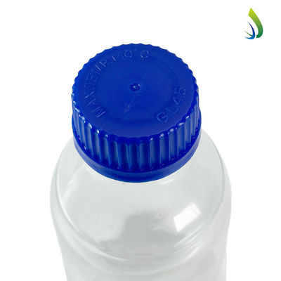 OEM ODM 100ml 250ml 500ml botellas de laboratorio de vidrio de medios de reactivo con tapa de tornillo azul