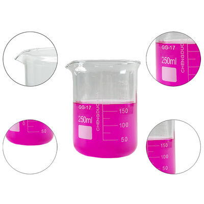 Vaso de laboratorio de vidrio transparente personalizable de 250 ml OEM