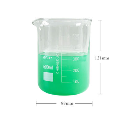 Vaso de laboratorio de medición de vidrio OEM 500 ml personalizable