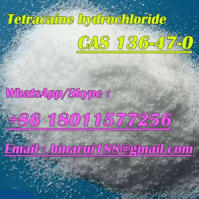 Clorhidrato de tetracaína CAS 136-47-0 Tetracaína HCl Proveedor de China